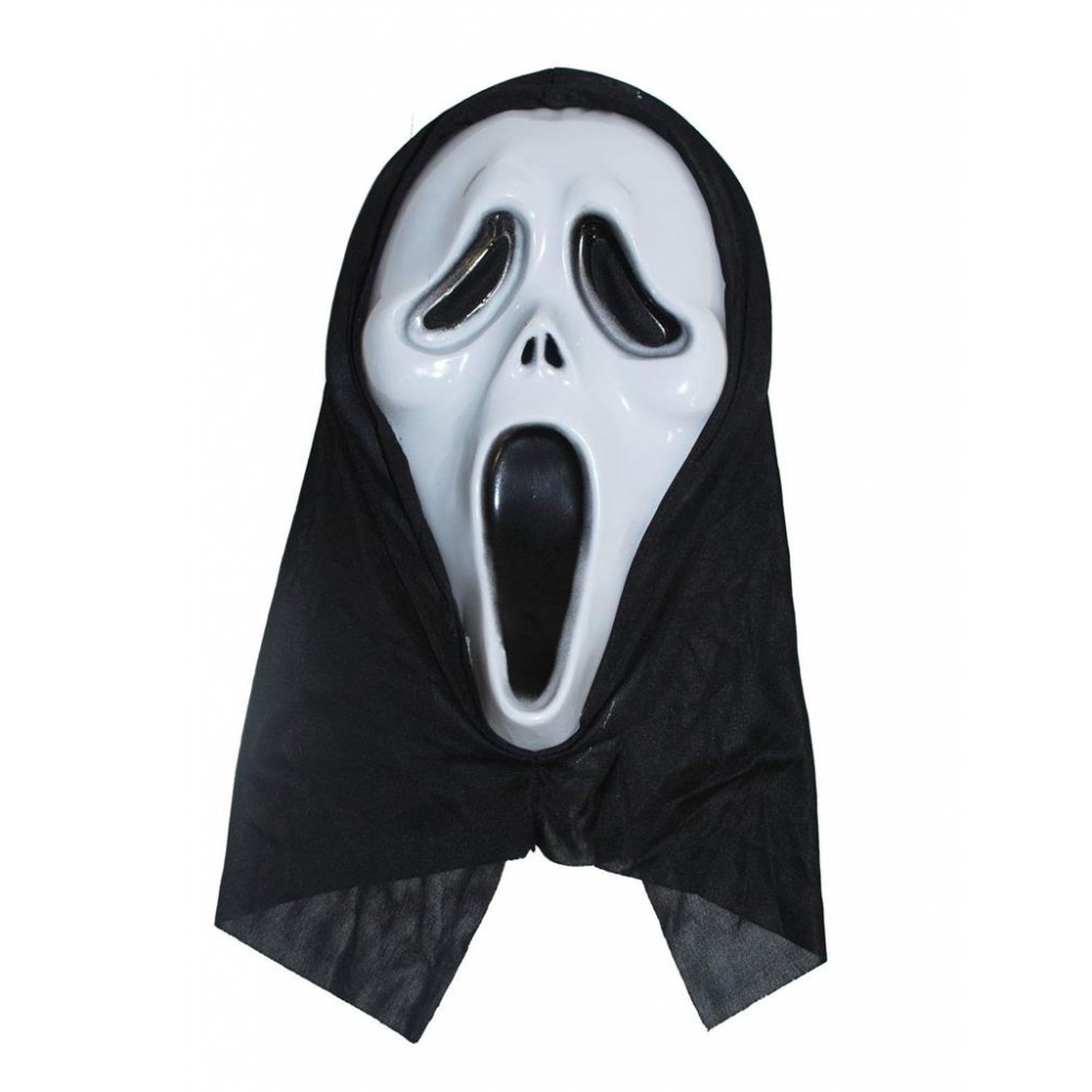 Μάσκα Scream Πλαστική Με Κουκούλα
