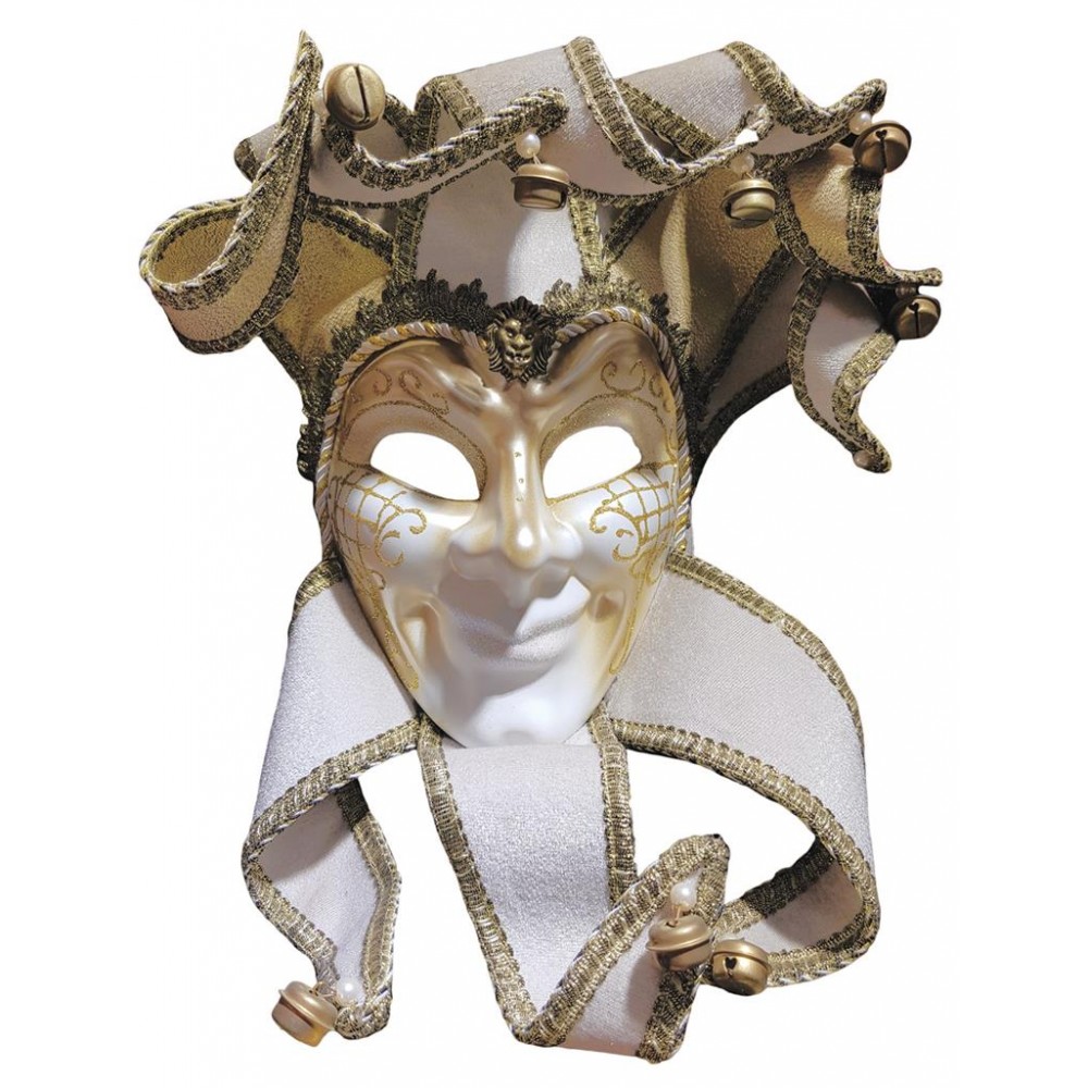 Μάσκα Βενετσιάνικη Αρλεκίνος Με Χρυσές Λεπτομέρειες