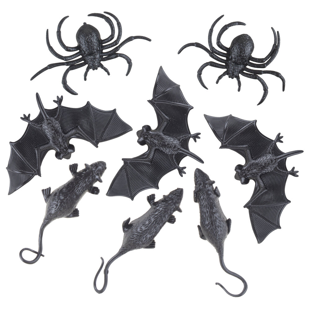 Διακοσμητικά Ζώα Halloween Σετ 8 Τμχ