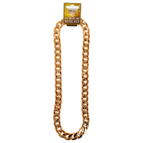 Αποκριάτικη Αλυσίδα Λαιμού Χρυσή Μεγάλη