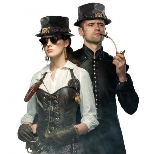 Καπέλο SteamPunk Δερματίνη