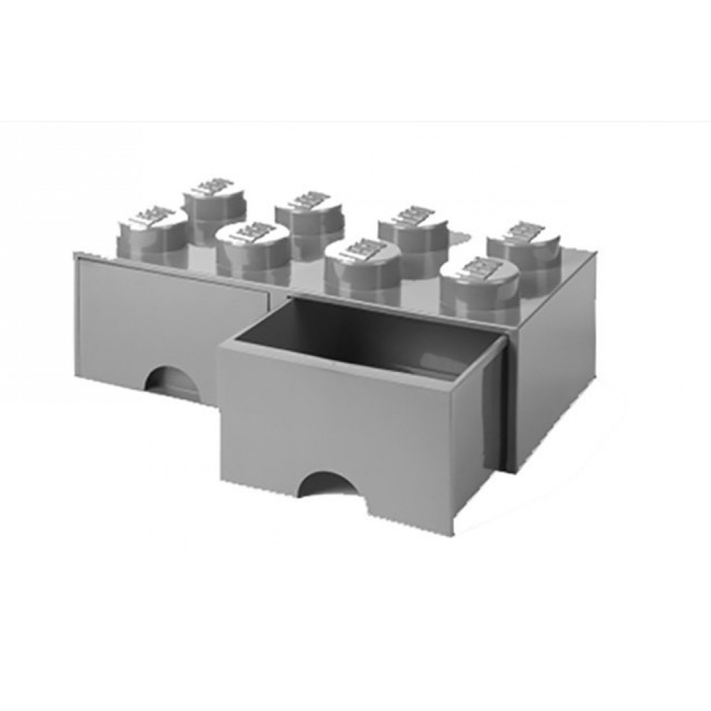LEGO® ΚΟΥΤΙ ΑΠΟΘΗΚΕΥΣΗΣ ΟΡΘΟΓΩΝΙΟ ΓΚΡΙ ΣΥΡΤΑΡΩΤΟ - 40061740