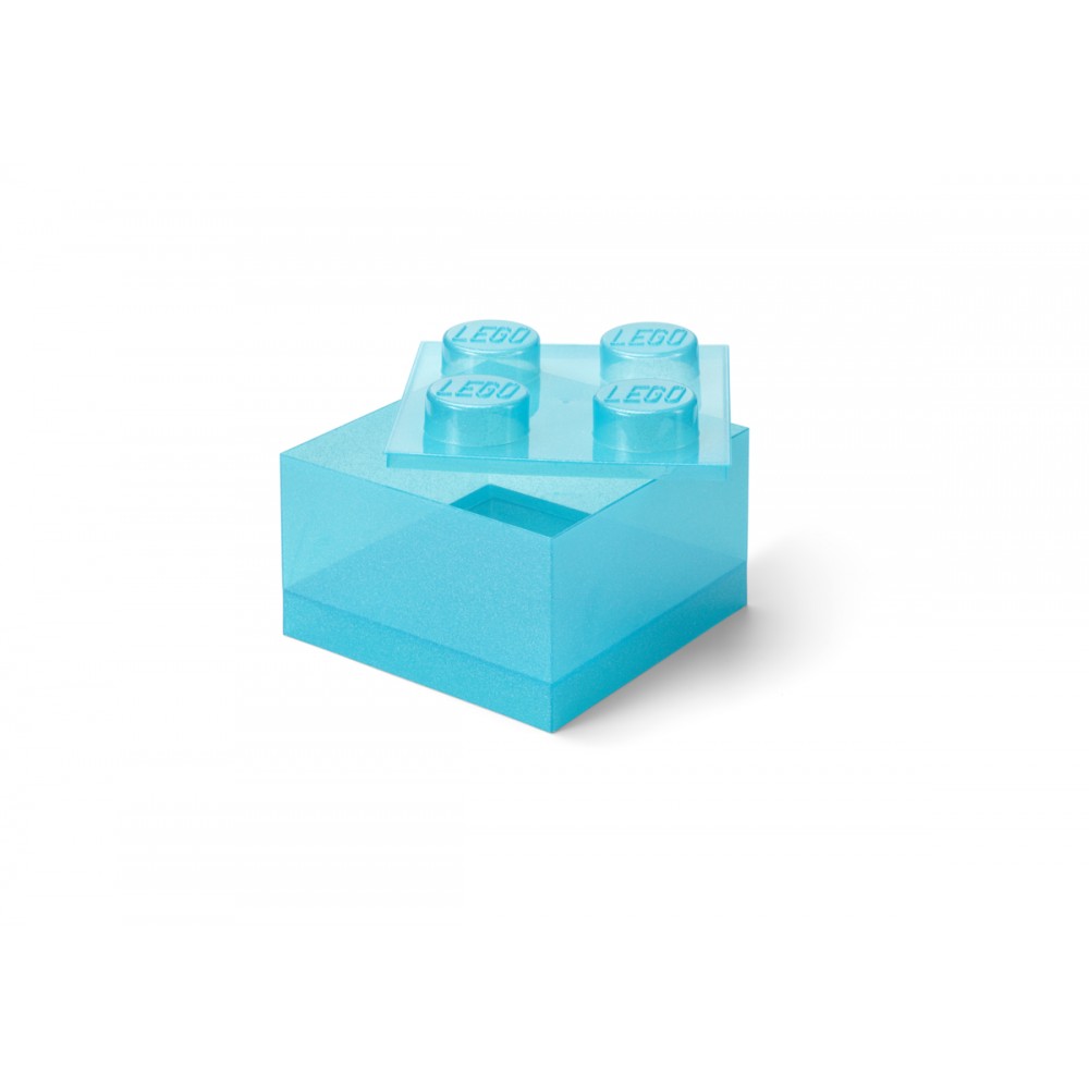 LEGO® ΚΟΥΤΙ ΑΠΟΘΗΚΕΥΣΗΣ ΤΕΤΡΑΓΩΝΟ ΜΕΓΑΛΟ ΓΑΛΑΖΙΟ ΜΕ GLITTER - 40090802