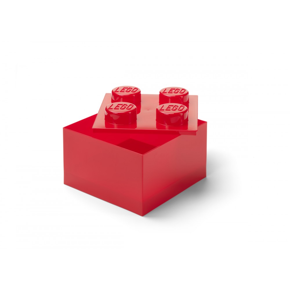 LEGO® ΚΟΥΤΙ ΑΠΟΘΗΚΕΥΣΗΣ ΤΕΤΡΑΓΩΝΟ ΜΕΓΑΛΟ ΚΟΚΚΙΝΟ ΔΙΑΦΑΝΟ - 40090804