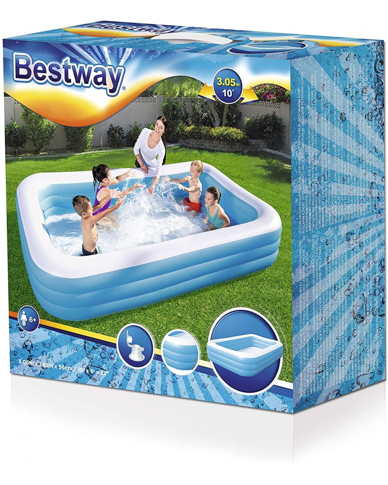BESTWAY ΠΟΛΥΤΕΛΗ  ΟΡΘΟΓΩΝΙΑ ΟΙΚΟΓΕΝΕΙΑΚΗ ΠΙΣΙΝΑ (54009)