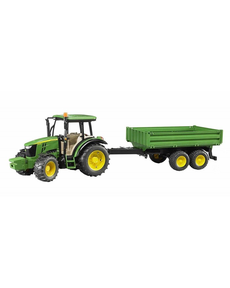 BRUDER ΤΡΑΚΤΕΡ JOHN DEERE 5115M ΜΕ ΚΑΡΟΤΣΑ (02108)