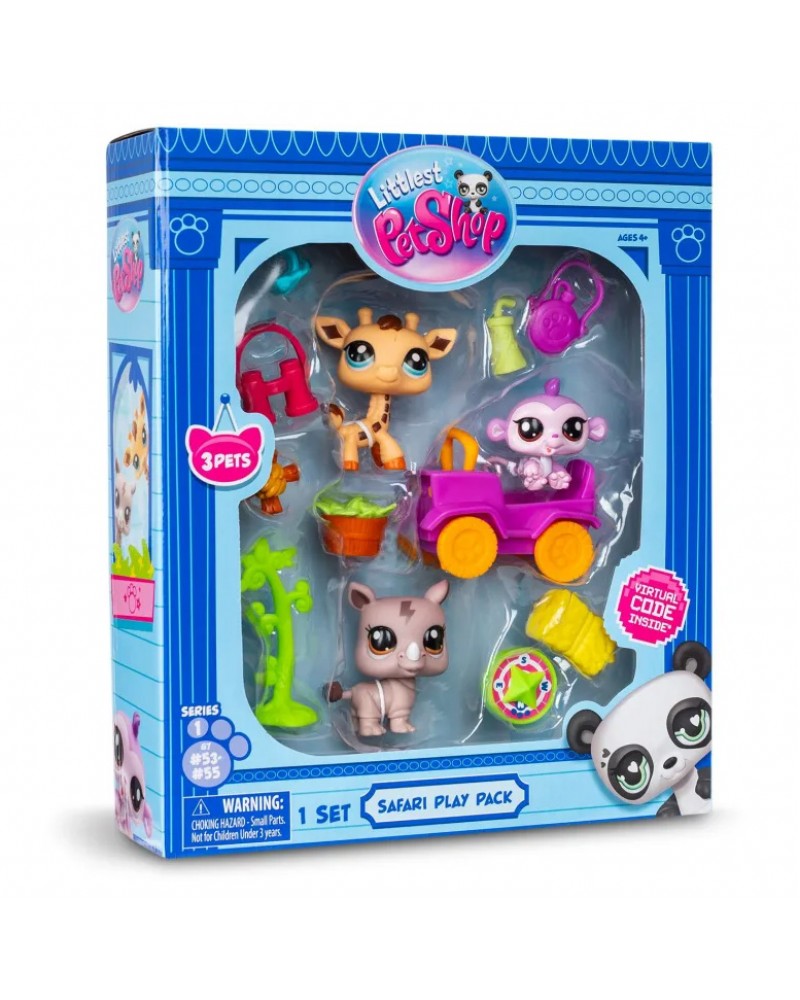  LITTLEST PETSHOP ΦΙΓΟΥΡΕΣ 3 τμχ. ΜΕ ΑΞΕΣΟΥΑΡ  ΣΑΦΑΡΙ (BF000524)