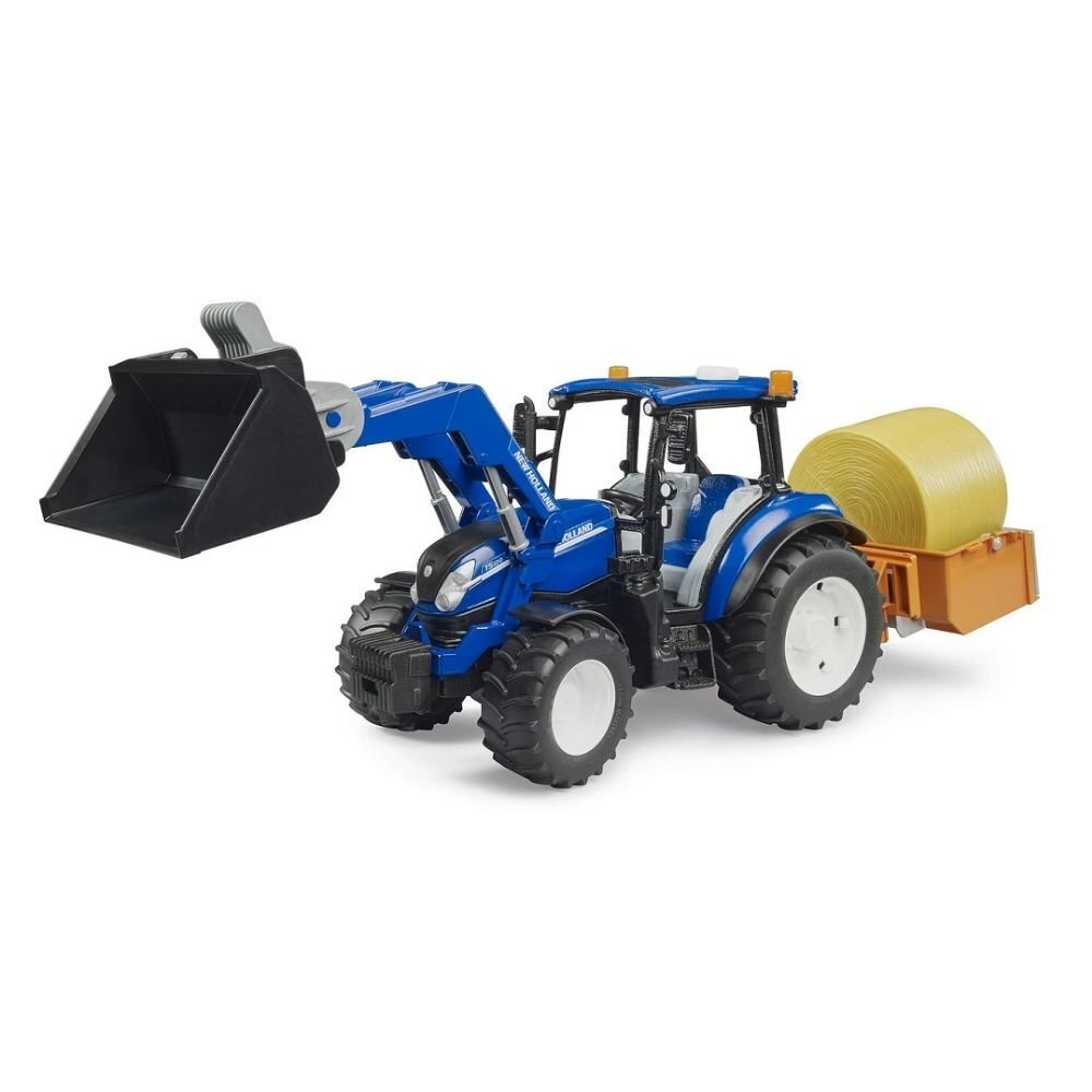 BRUDER ΤΡΑΚΤΕΡ NEW HOLLAND T5.120 ΜΕ ΦΟΡΤΩΤΗ, ΠΛΑΤΦΟΡΜΑ & ΑΧΥΡΟΜΠΑΛΑ (BR002187)
