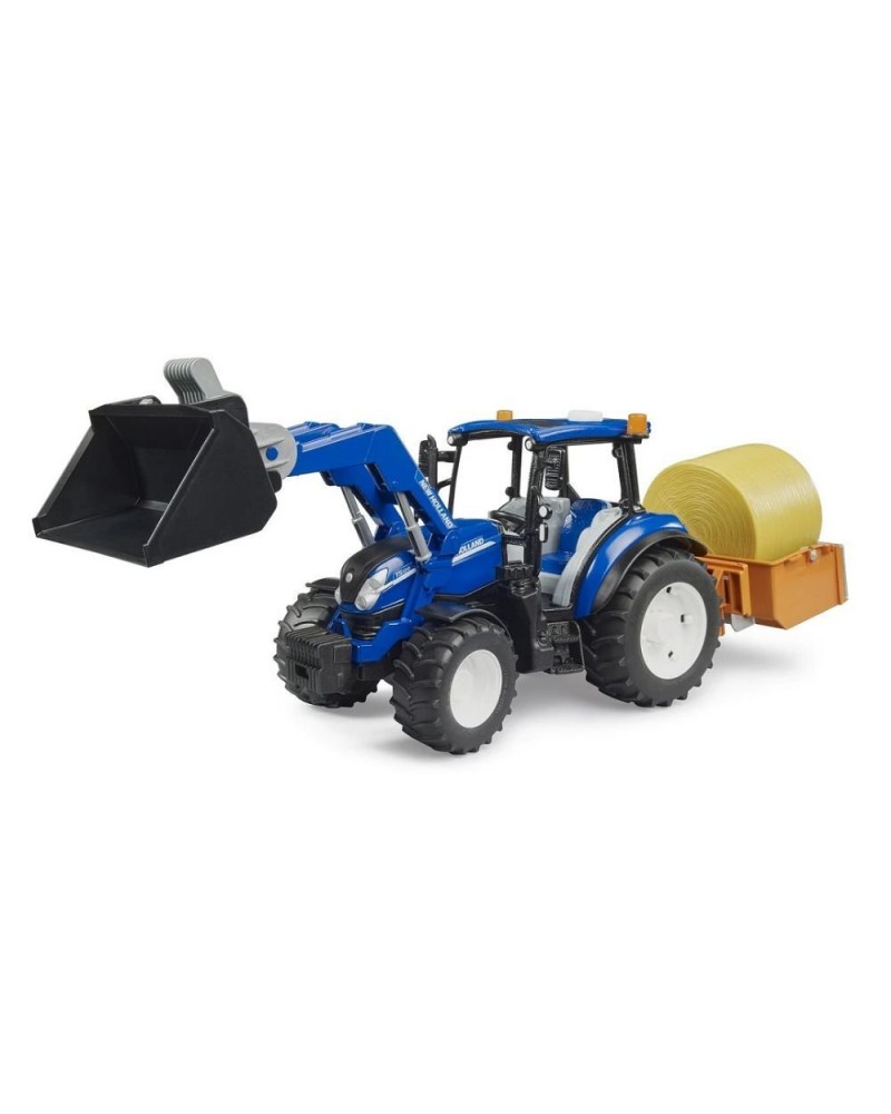 BRUDER ΤΡΑΚΤΕΡ NEW HOLLAND T5.120 ΜΕ ΦΟΡΤΩΤΗ, ΠΛΑΤΦΟΡΜΑ & ΑΧΥΡΟΜΠΑΛΑ (BR002187)