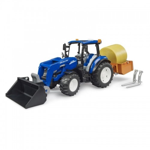 BRUDER ΤΡΑΚΤΕΡ NEW HOLLAND T5.120 ΜΕ ΦΟΡΤΩΤΗ, ΠΛΑΤΦΟΡΜΑ & ΑΧΥΡΟΜΠΑΛΑ (BR002187)