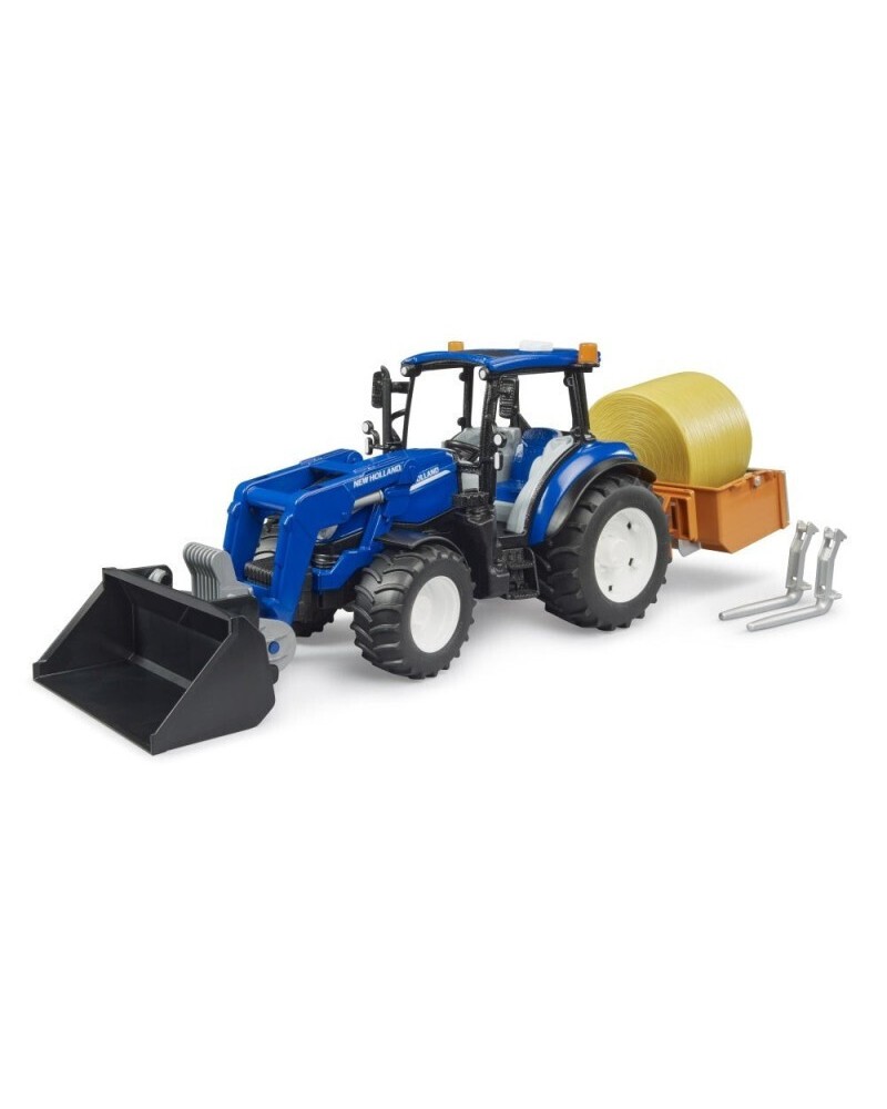 BRUDER ΤΡΑΚΤΕΡ NEW HOLLAND T5.120 ΜΕ ΦΟΡΤΩΤΗ, ΠΛΑΤΦΟΡΜΑ & ΑΧΥΡΟΜΠΑΛΑ (BR002187)