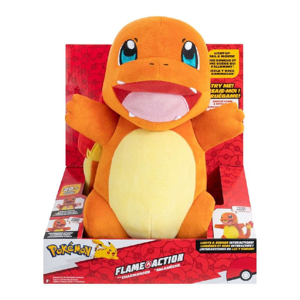 POKEMON ΛΟΥΤΡΙΝΟ CHARMANDER 25 εκ. ΜΕ ΗΧΟ & ΦΩΣ (FLAME ACTION) (JW004186)