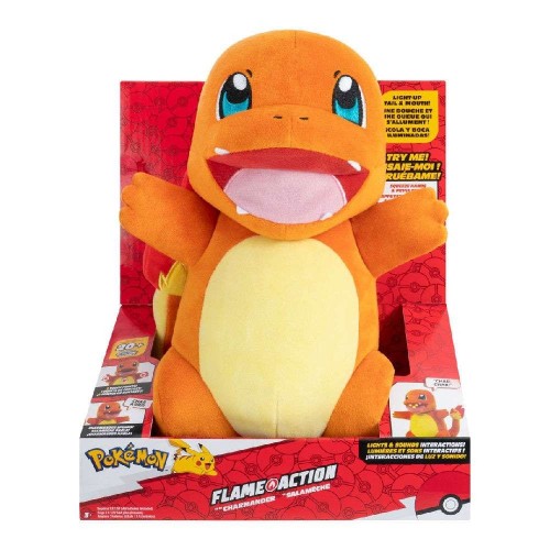 POKEMON ΛΟΥΤΡΙΝΟ CHARMANDER 25 εκ. ΜΕ ΗΧΟ & ΦΩΣ (FLAME ACTION) (JW004186)