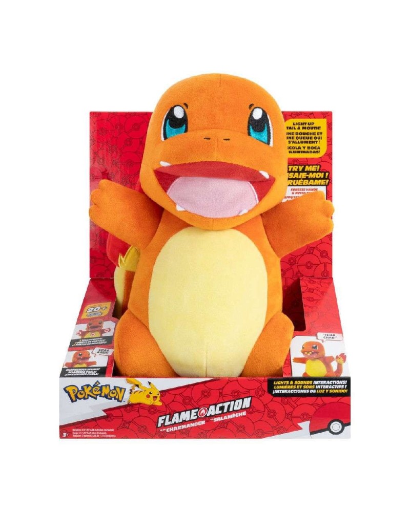 POKEMON ΛΟΥΤΡΙΝΟ CHARMANDER 25 εκ. ΜΕ ΗΧΟ & ΦΩΣ (FLAME ACTION) (JW004186)