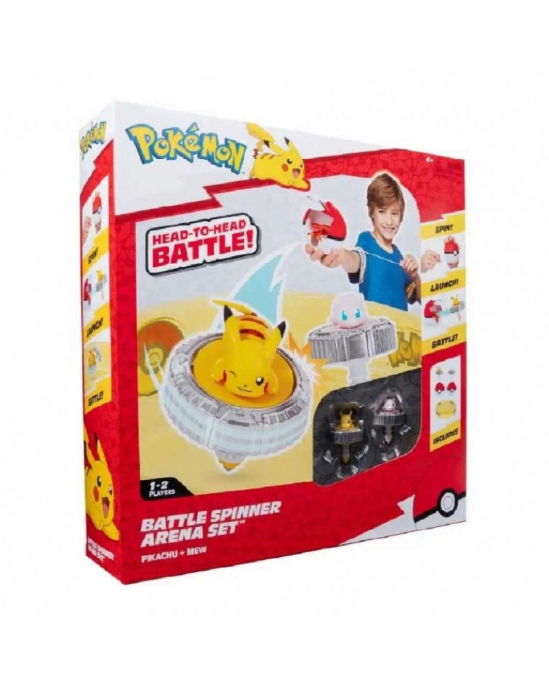 POKEMON ΣΕΤ ΜΑΧΗΣ ΜΕ ΑΡΕΝΑ ΚΑΙ 2 SPINNER PIKACHU & MEW (JW004402)