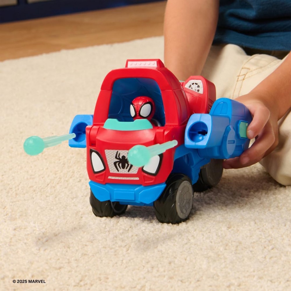 SPIDEY ΌΧΗΜΑ-ΠΛΟΙΟ 2ΣΕ1 20CM ΜΕ ΗΧΟ (JWS00379)