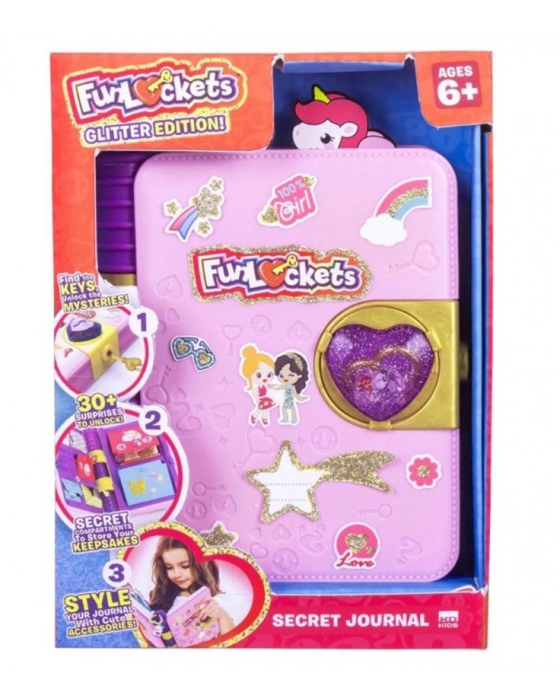 FUNLOCKETS ΜΥΣΤΙΚΟ ΗΜΕΡΟΛΟΓΙΟ ΜΕ ΕΚΠΛΗΞΕΙΣ GLITTER EDITION (KD020223)