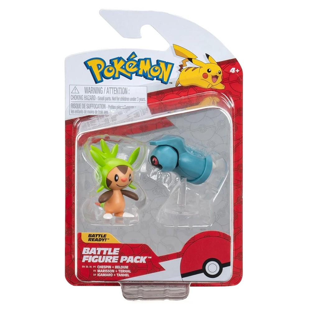 POKEMON ΦΙΓΟΥΡΕΣ ΜΑΧΗΣ 2-PACK CHESPIN & BELDUM 4EK. WAVE 16 (PKW3014)