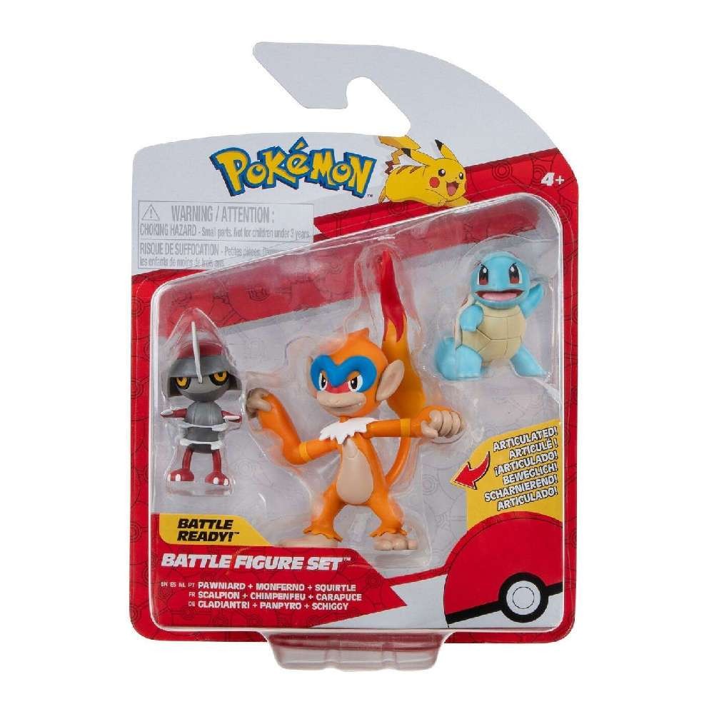 POKEMON ΦΙΓΟΥΡΕΣ ΜΑΧΗΣ 3-PACK PAWNIARD, MONFERNO & SQUIRTLE WAVE 18 (PKW3058)