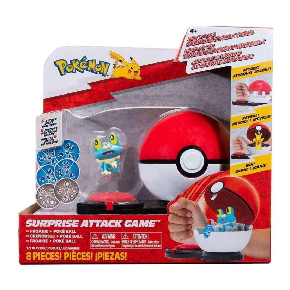 POKEMON SURPRISE ATTACK ΣΕΤ ΠΑΙΧΝΙΔΙΟΥ ΜΕ 1 ΦΙΓΟΥΡΑ FROAKIE & POKE BALL WAVE 3 (PKW3167)