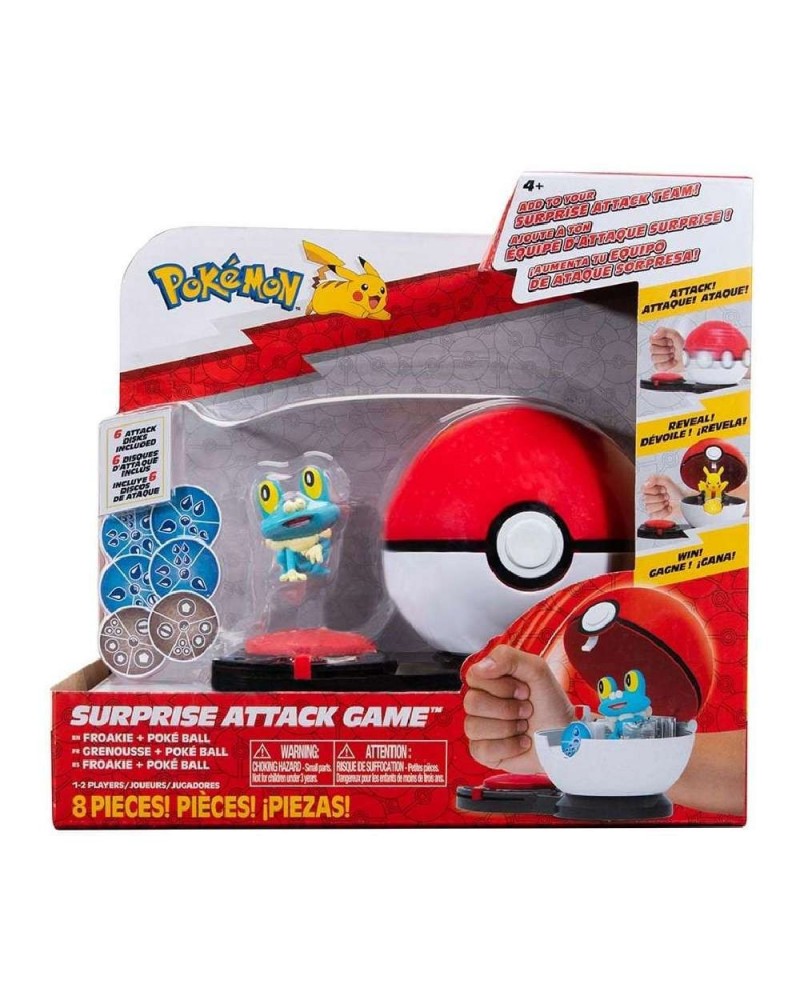 POKEMON SURPRISE ATTACK ΣΕΤ ΠΑΙΧΝΙΔΙΟΥ ΜΕ 1 ΦΙΓΟΥΡΑ FROAKIE & POKE BALL WAVE 3 (PKW3167)