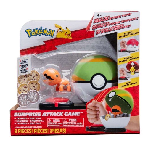 POKEMON SURPRISE ATTACK ΣΕΤ ΠΑΙΧΝΙΔΙΟΥ ΜΕ 1 ΦΙΓΟΥΡΑ TRAPINCH & NEST BALL WAVE 3 (PKW3169)