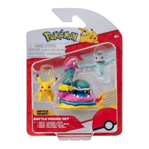 POKEMON ΦΙΓΟΥΡΕΣ ΜΑΧΗΣ 3-PACK MACHOP, PIKACHU, ALOLAN MUK WAVE 19 (PKW3597)