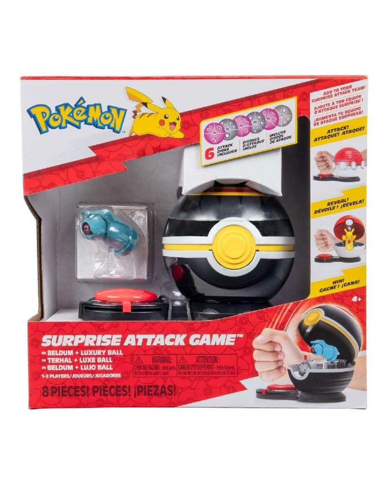 POKEMON SURPRISE ATTACK ΣΕΤ ΠΑΙΧΝΙΔΙΟΥ ΜΕ 1 ΦΙΓΟΥΡΑ BELDUM & LUXURY BALL (PKW3718)