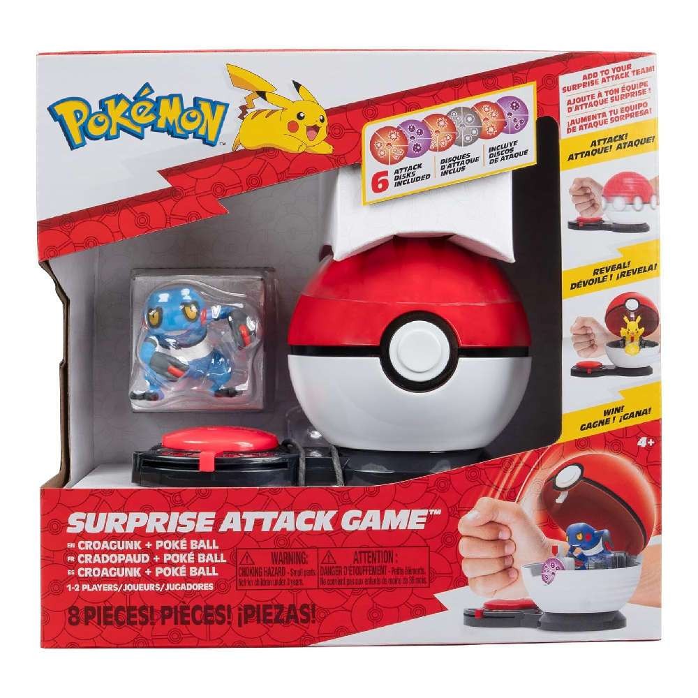 POKEMON SURPRISE ATTACK ΣΕΤ ΠΑΙΧΝΙΔΙΟΥ ΜΕ 1 ΦΙΓΟΥΡΑ CROAGUNK & POKE BALL (PKW3719)