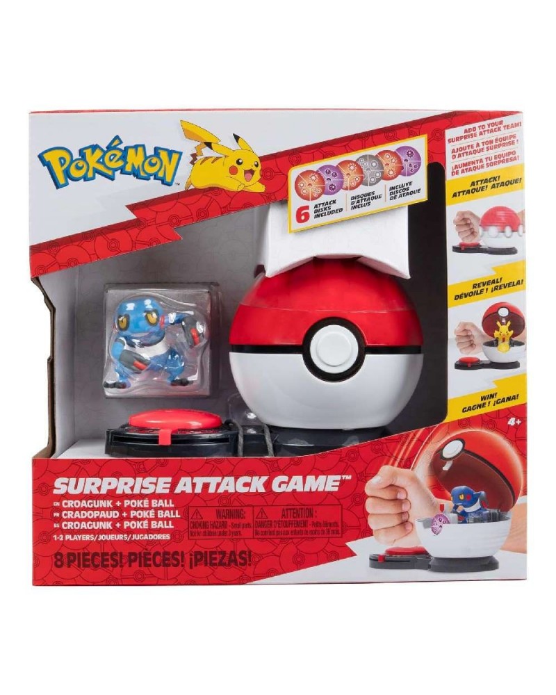 POKEMON SURPRISE ATTACK ΣΕΤ ΠΑΙΧΝΙΔΙΟΥ ΜΕ 1 ΦΙΓΟΥΡΑ CROAGUNK & POKE BALL (PKW3719)