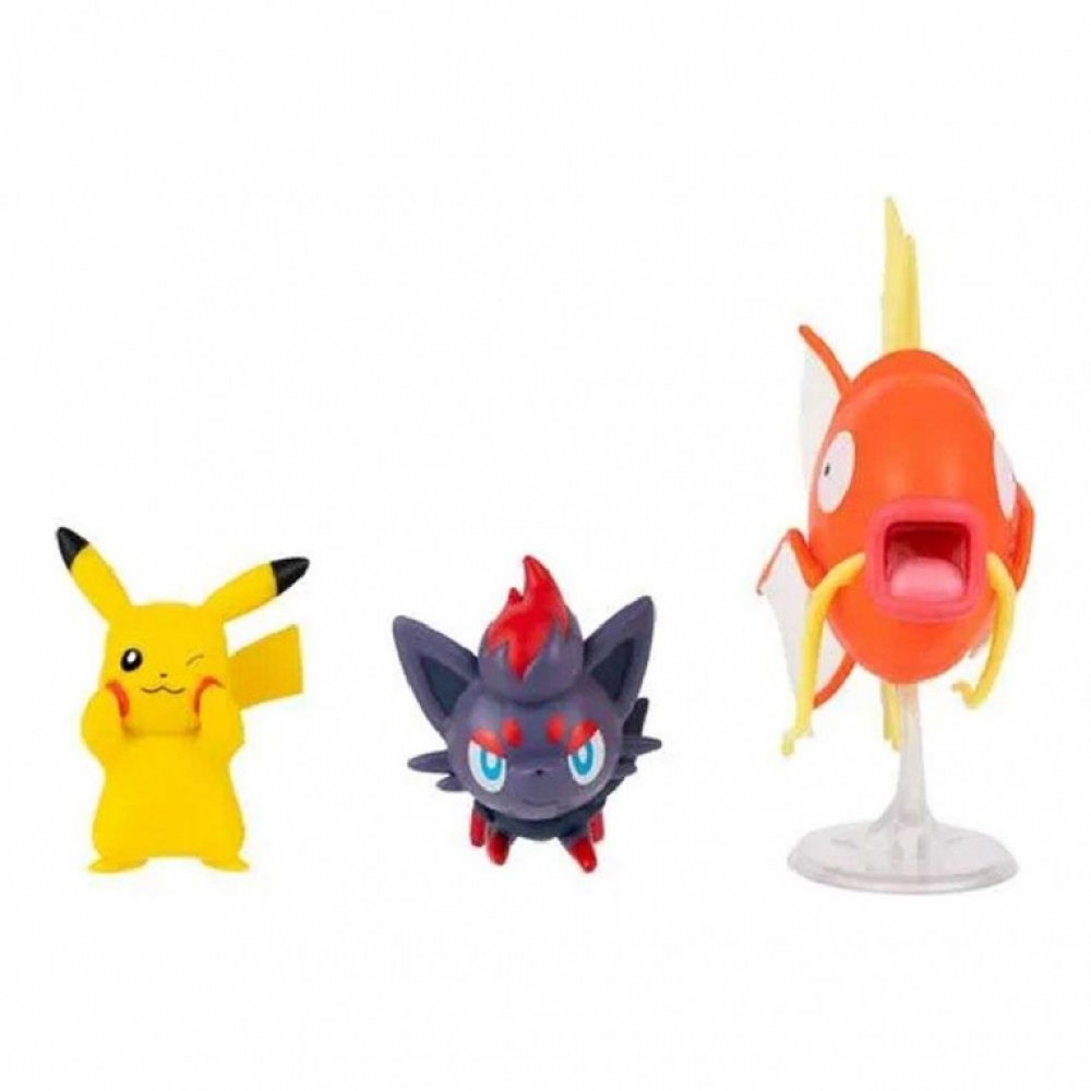 POKEMON ΣΕΤ ΜΕ 3 ΦΙΓΟΥΡΕΣ ΜΑΧΗΣ PIKACHU, ZORUA & MAGIKARP WAVE 26 (PKW4090)