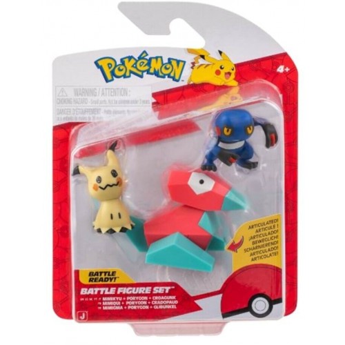 POKEMON ΣΕΤ ΜΕ 3 ΦΙΓΟΥΡΕΣ ΜΑΧΗΣ CROAGUNK, MIMIKYU & PORYGON WAVE 26 (PKW4091)