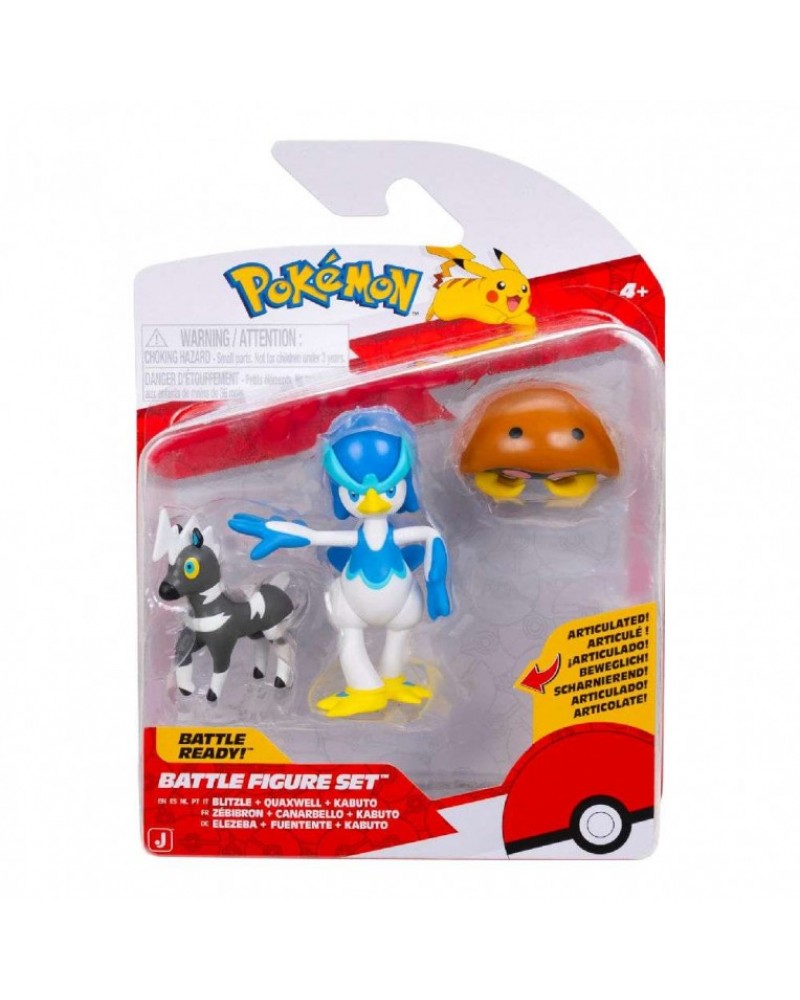 POKEMON ΣΕΤ ΜΕ 3 ΦΙΓΟΥΡΕΣ ΜΑΧΗΣ BLITZLE, KABUTO & QUAXWELL WAVE 25 (PKW4094)