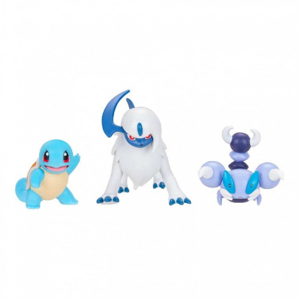 POKEMON ΣΕΤ ΜΕ 3 ΦΙΓΟΥΡΕΣ ΜΑΧΗΣ SQUIRTLE, SKORUPI & ABSOL WAVE 25 (PKW4096)