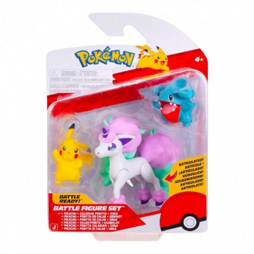 POKEMON ΣΕΤ ΜΕ 3 ΦΙΓΟΥΡΕΣ ΜΑΧΗΣ GIBLE, PIKACHU & GALARIAN PONYTA WAVE 25 (PKW4097)