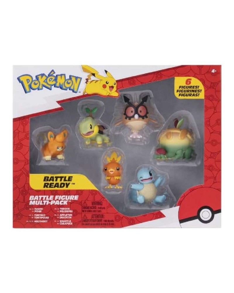POKEMON ΦΙΓΟΥΡΕΣ 6 ΤΕΜ. W9 PAWMI, SQUIRTLE, TORCHIC, TURTWIG, HOOTHOOT, APPLETUN (PKW4098)