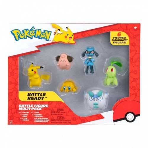 POKEMON ΦΙΓΟΥΡΕΣ 6 ΤΕΜ. W10 PIKACHU, RIOLU, CLEFFA, JOLTIK, CHIKORITA & GALARIAN DARUMAKA (PKW4099)