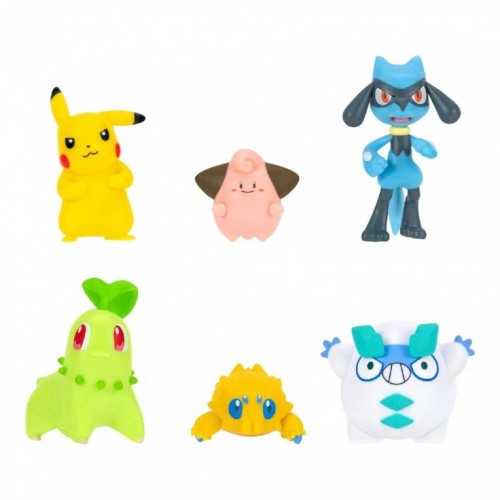 POKEMON ΦΙΓΟΥΡΕΣ 6 ΤΕΜ. W10 PIKACHU, RIOLU, CLEFFA, JOLTIK, CHIKORITA & GALARIAN DARUMAKA (PKW4099)