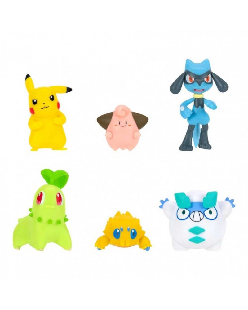 POKEMON ΦΙΓΟΥΡΕΣ 6 ΤΕΜ. W10 PIKACHU, RIOLU, CLEFFA, JOLTIK, CHIKORITA & GALARIAN DARUMAKA (PKW4099)