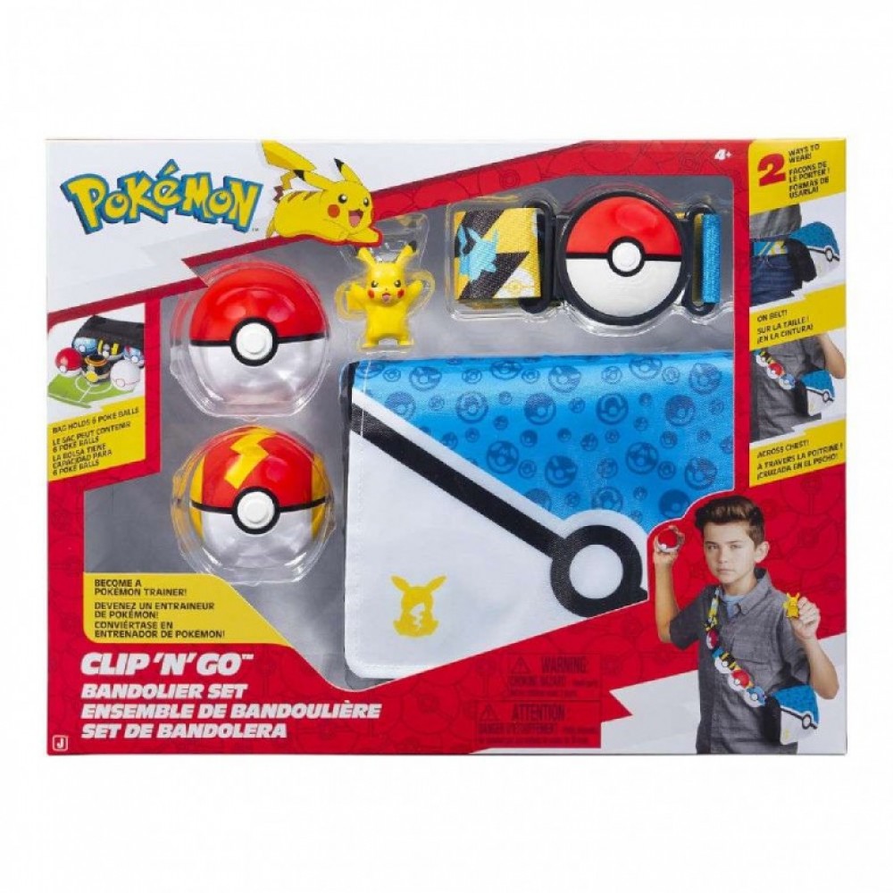 POKEMON CLIP N' GO BANDOLIER SET W6 PIKACHU (PKW4171)
