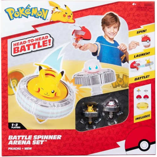 POKEMON ΣΕΤ ΜΑΧΗΣ ΜΕ ΑΡΕΝΑ ΚΑΙ 2 SPINNER PIKACHU & MEW (PKW4402)