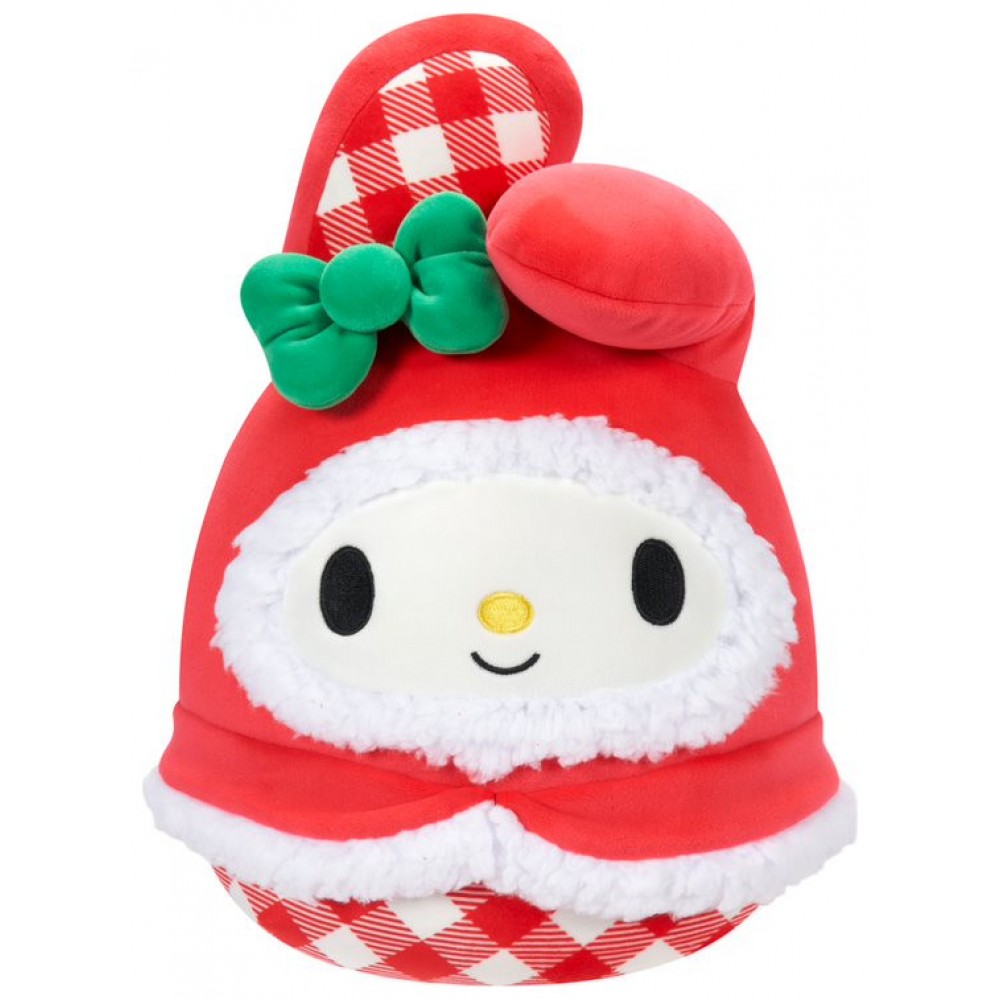 SQUISHMALLOWS-SANRIO XMAS - ΛΟΥΤΡΙΝΑ 25CM W1 MY MELODY RED GINGHAM (SQK2776)