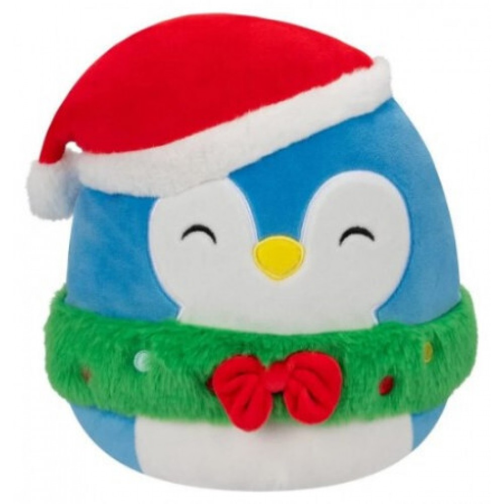 SQUISHMALLOWS-XMAS - ΛΟΥΤΡΙΝΑ 19CM W1A ΜΠΛΕ ΠΙΓΚΟΥΙΝΟΣ (SQXM00599)