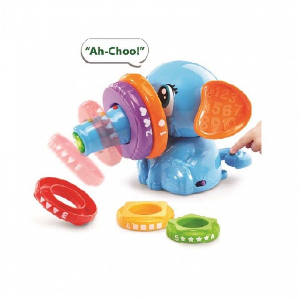 VTECH ΕΛΕΦΑΝΤΑΚΙ ΠΑΙΖΩ ΚΑΙ ΑΝΑΚΑΛΥΠΤΩ ΜΠΛΕ (VTE60031)