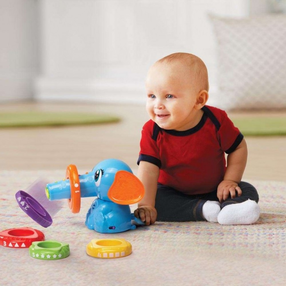 VTECH ΕΛΕΦΑΝΤΑΚΙ ΠΑΙΖΩ ΚΑΙ ΑΝΑΚΑΛΥΠΤΩ ΜΠΛΕ (VTE60031)