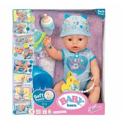 Baby Born soft touch Κούκλα με αξεσουαρ απαλο δερμα αγορι (ZF824375)