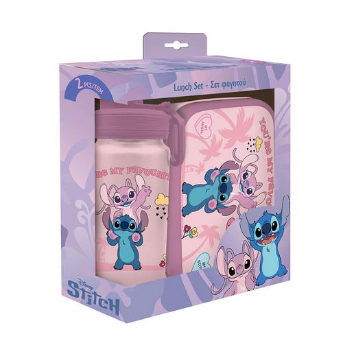 MUST TEAM STITCH & ANGEL ΣΕΤ ΦΑΓΗΤΟΔΟΧΕΙΟ PP 800ML & ΠΑΓΟΥΡΙ ΑΛΟΥΜΙΝΙΟΥ 500ML (565917)