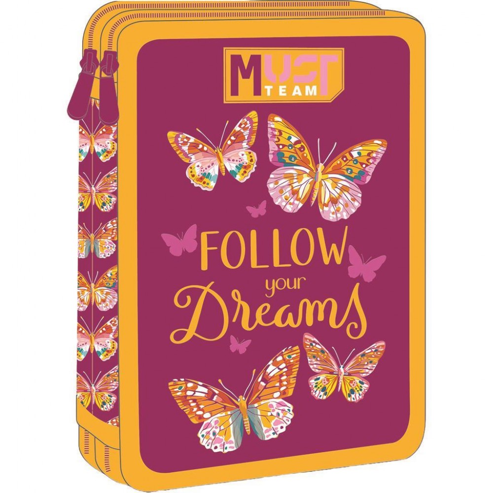 MUST TEAM ΚΑΣΕΤΙΝΑ ΔΙΠΛΗ ΓΕΜΑΤΗ 15Χ5Χ21ΕΚ BUTTERFLY FOLLOW YOUR DREAMS (587247) 