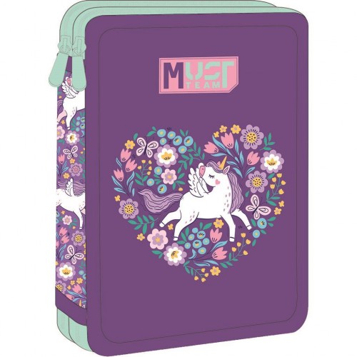 MUST TEAM ΣΧΟΛΙΚΗ ΚΑΣΕΤΙΝΑ ΔΙΠΛΗ ΓΕΜΑΤΗ PURPLE UNICORN (587584) 