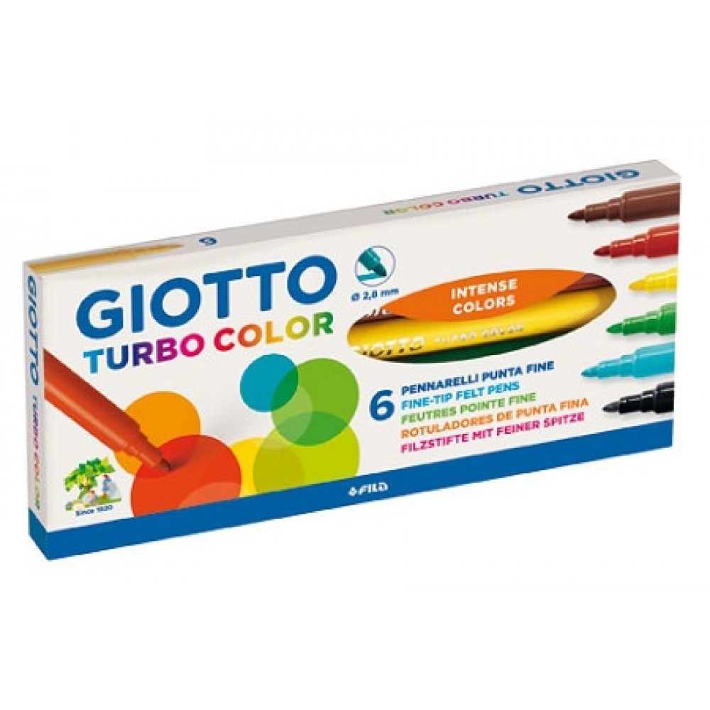 ΜΑΡΚΑΔΟΡΟΙ GIOTTO ΤURΒΟ CΟLΟR 6 ΧΡΩΜΑΤΩΝ (415000)